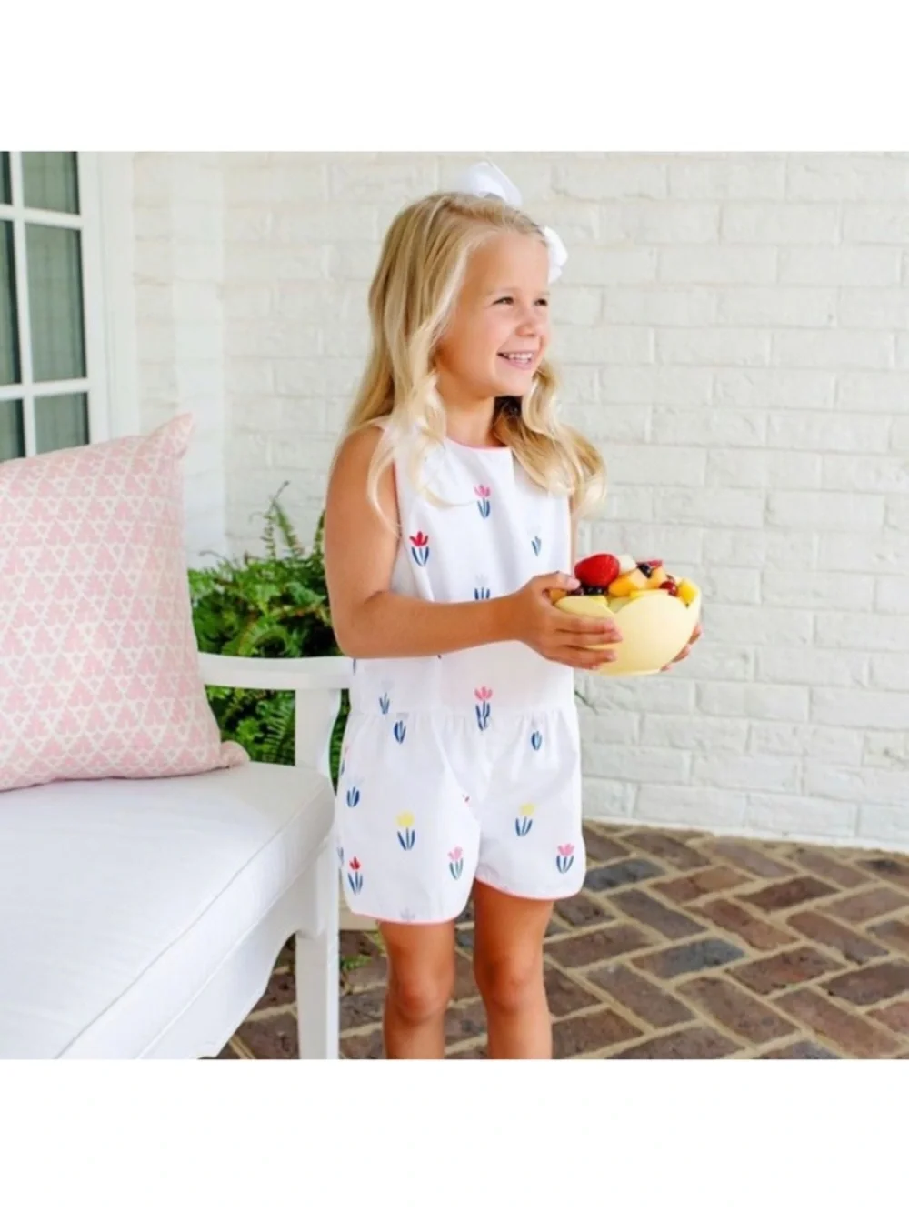 TBBC Mae Ryan romper Travilah Tab Tulip print Sz 12 NWT